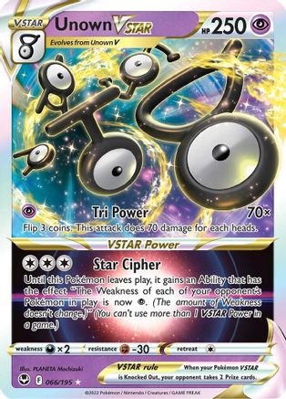 [PKM] Unown VSTAR (066/195) [Sword & Shield: Silver Tempest]