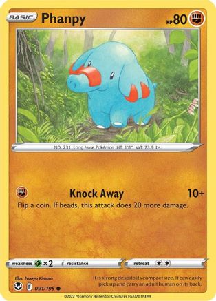 [PKM] Phanpy (091/195) [Sword & Shield: Silver Tempest]