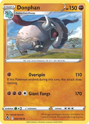 [PKM-C] Donphan (092/195) [Sword & Shield: Silver Tempest]