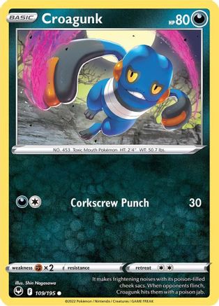 [PKM] Croagunk (109/195) [Sword & Shield: Silver Tempest]