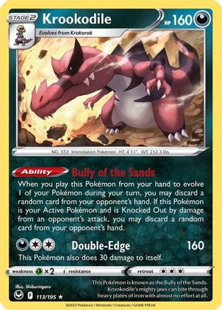 [PKM] Krookodile (113/195) [Sword & Shield: Silver Tempest]
