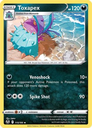 [PKM] Toxapex (115/195) [Sword & Shield: Silver Tempest]