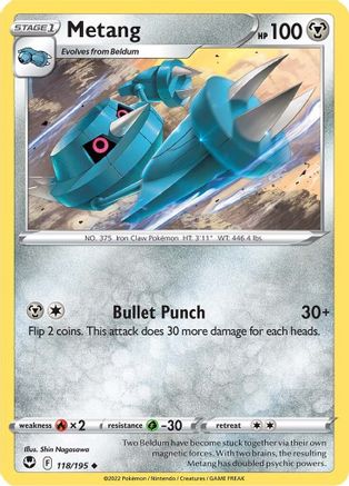 [PKM-C] Metang (118/195) [Sword & Shield: Silver Tempest]