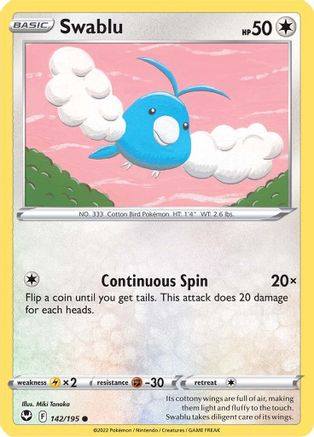 [PKM-C] Swablu (142/195) [Sword & Shield: Silver Tempest]