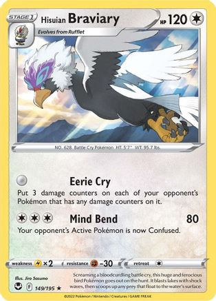 [PKM] Hisuian Braviary (149/195) [Sword & Shield: Silver Tempest]