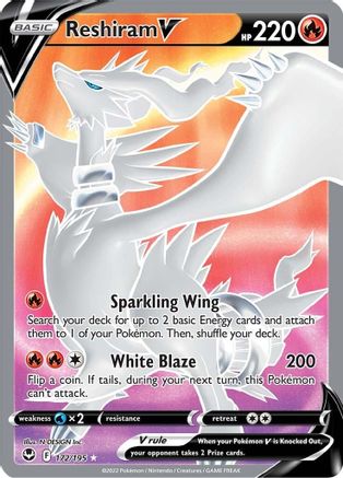 [PKM-R] Reshiram V (172/195) [Sword & Shield: Silver Tempest]