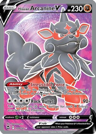 [PKM] Hisuian Arcanine V (179/195) [Sword & Shield: Silver Tempest]