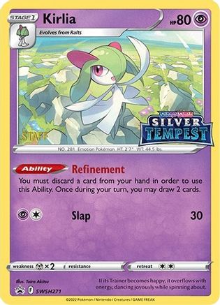 [PKM-R] Kirlia (SWSH271) (Prerelease) (Staff) [Sword & Shield: Black Star Promos]