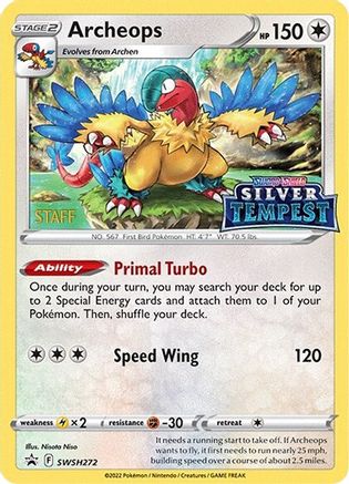 [PKM] Archeops (SWSH272) (Prerelease) (Staff) [Sword & Shield: Black Star Promos]