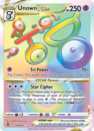 [PKM] Unown VSTAR (199/195) [Sword & Shield: Silver Tempest]