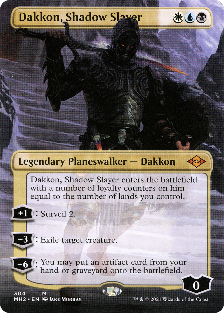{R} Dakkon, Shadow Slayer (Borderless) (Foil) (Borderless) [Modern Horizons 2] [MH2 304]