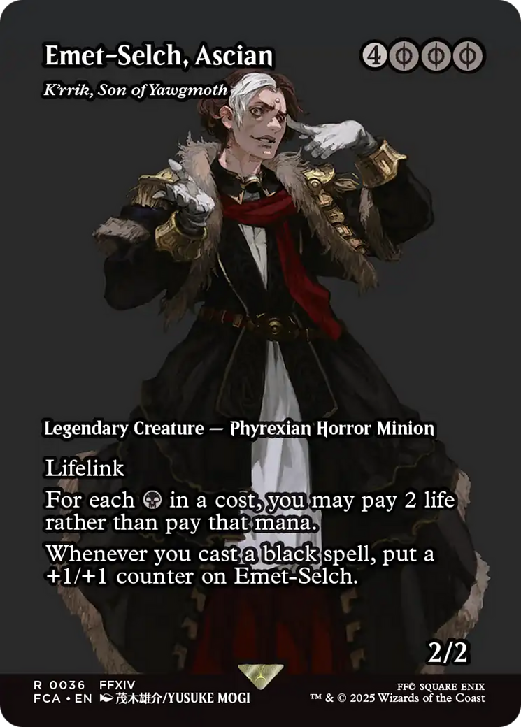 {R} Emet-Selch, Ascian - K'rrik, Son of Yawgmoth (Showcase) [FINAL FANTASY : Through the Ages][FCA 036]