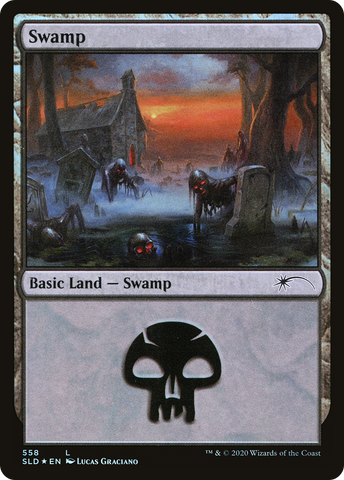 {B}[SLD 558] Swamp (Reanimated) (558) [Secret Lair Drop Promos]