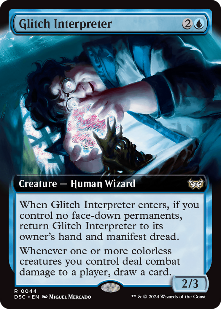 {R} Glitch Interpreter (Extended Art) [Duskmourn: House of Horror Commander][DSC 044]