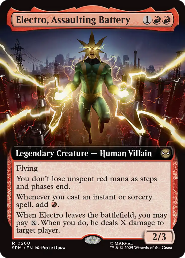 {@@ SPM R} Electro, Assaulting Battery (Extended Art) [Marvel's Spider-Man] [SPM 260]