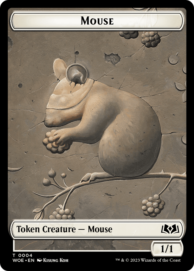 {T} Mouse // Food (0010) Double-Sided Token [Wilds of Eldraine Tokens][TWOE 4//10]