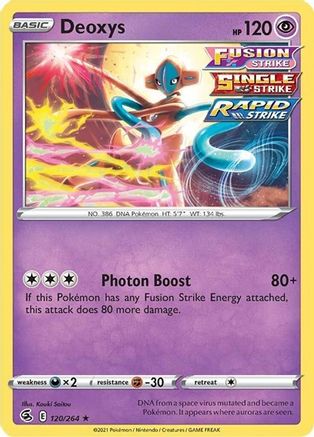 [PKM-R] Deoxys (120/264) (Theme Deck Exclusive) [Sword & Shield: Fusion Strike]