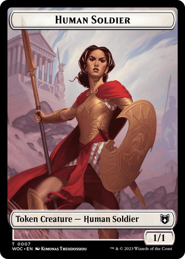 {T} Pirate // Human Soldier Double-Sided Token [Wilds of Eldraine Commander Tokens][TWOC 12//7]