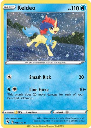 [PKM] Keldeo (045/189) (Cosmos Holo) [Sword & Shield: Astral Radiance]