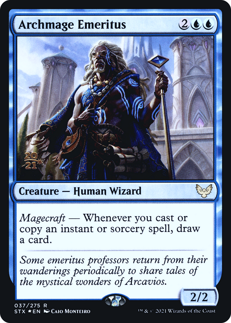 {R} Archmage Emeritus [Strixhaven: School of Mages Prerelease Promos][PR STX 037]