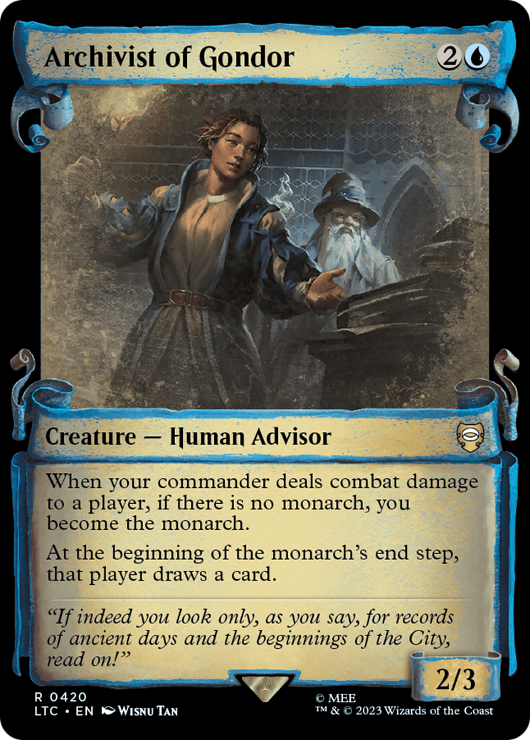 {R} Archivist of Gondor [The Lord of the Rings: Tales of Middle-Earth Commander Showcase Scrolls][LTC 420]