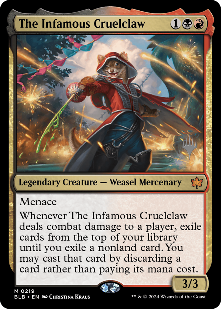 {@R} The Infamous Cruelclaw (Promo Pack) [Bloomburrow Promos][PP BLB 219]