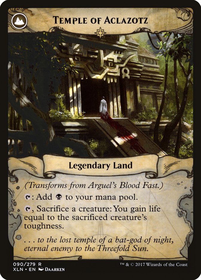 {R} Arguel's Blood Fast // Temple of Aclazotz [Ixalan][XLN 090]