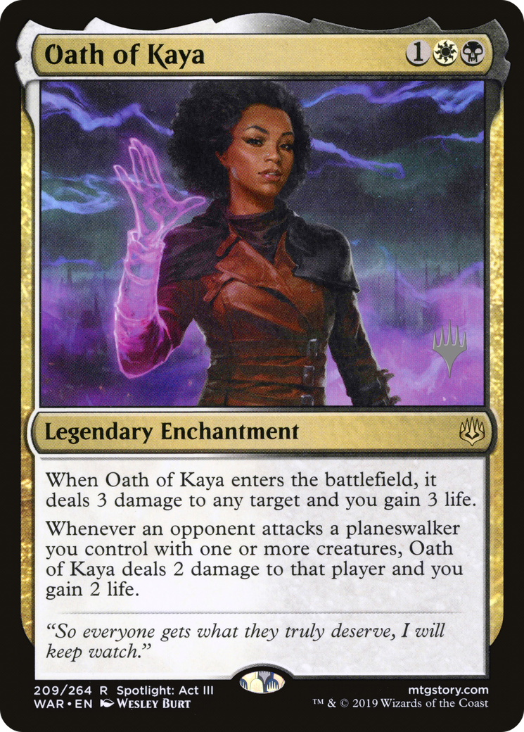 {R} Oath of Kaya (Promo Pack) [War of the Spark Promos][PP WAR 209]