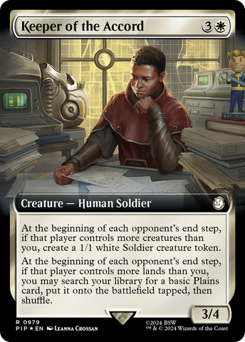 {R} Keeper of the Accord (Extended Art) (Surge Foil) [Fallout][PIP 979]