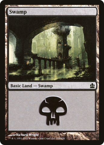 {B}[CMD 310] Swamp (310) [Commander 2011]