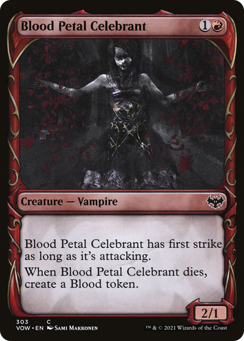 {C} Blood Petal Celebrant (Showcase Fang Frame) [Innistrad: Crimson Vow][VOW 303]