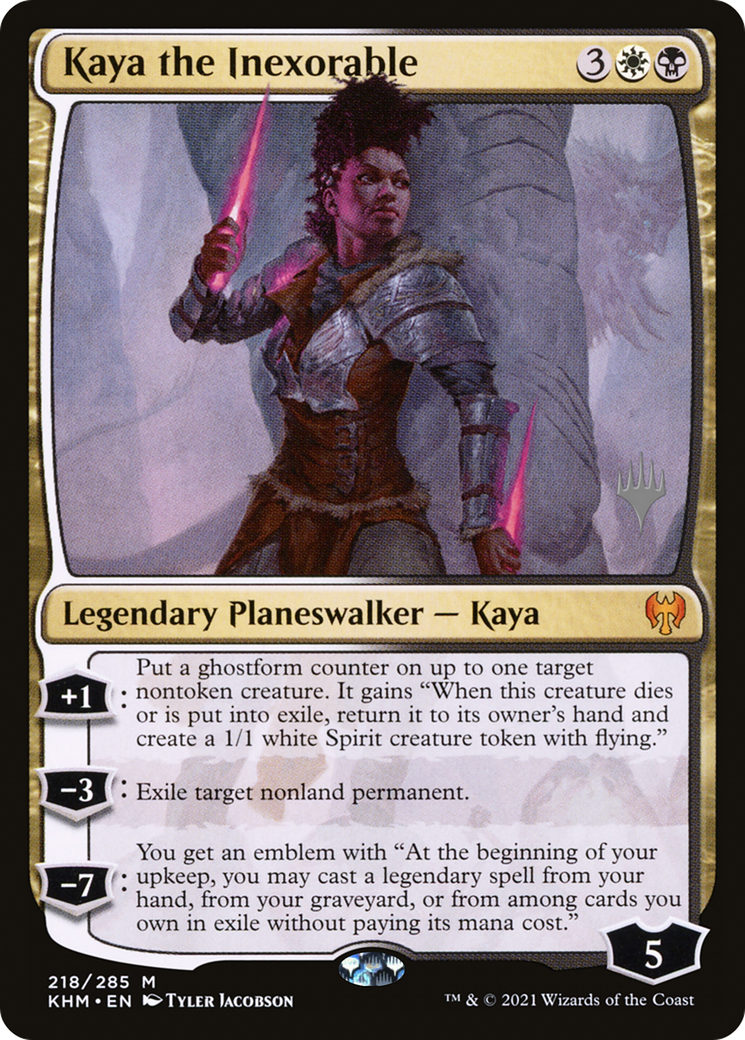 {R} Kaya the Inexorable (Promo Pack) [Kaldheim Promos][PP KHM 218]