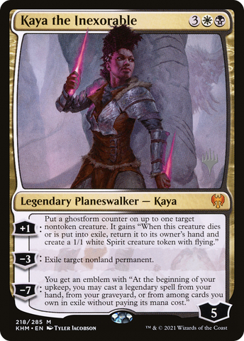 {R} Kaya the Inexorable (Promo Pack) [Kaldheim Promos][PP KHM 218]