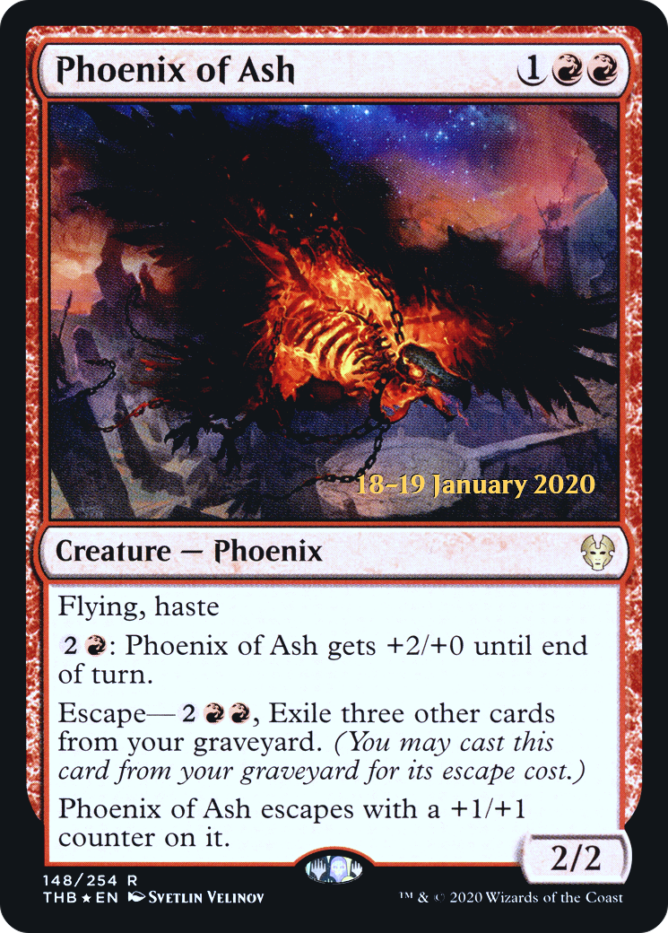 {R} Phoenix of Ash [Theros Beyond Death Prerelease Promos][PR THB 148]