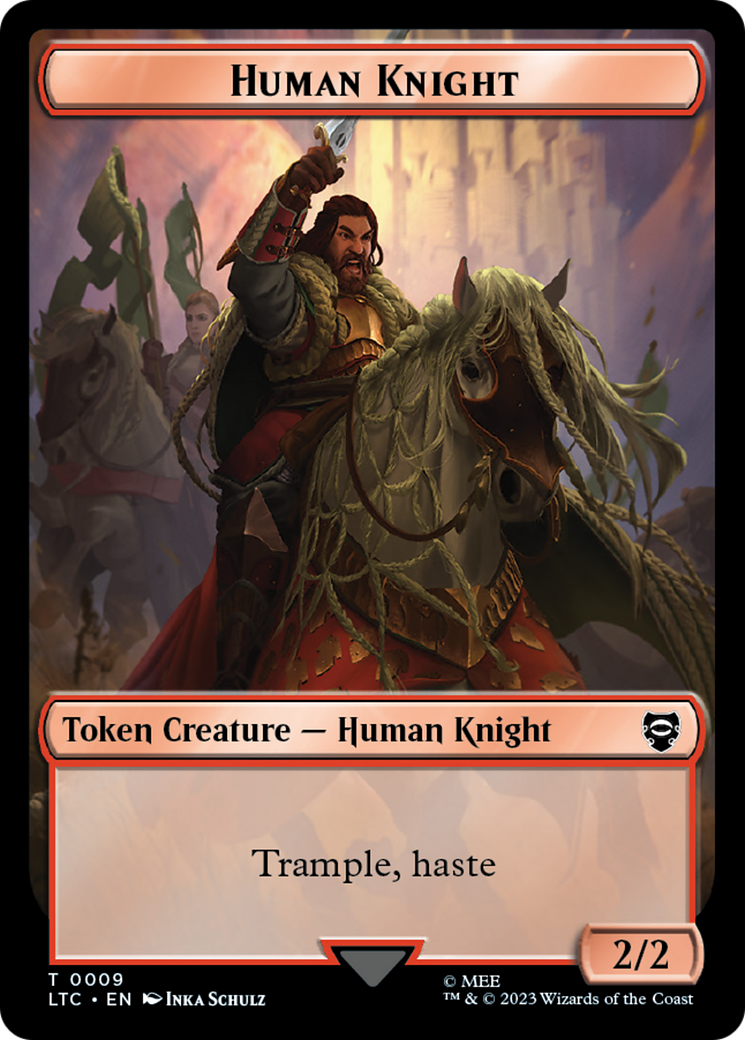 {T} Human Knight // Human Double-Sided Token [The Lord of the Rings: Tales of Middle-Earth Commander Tokens][TLTC 9//4]