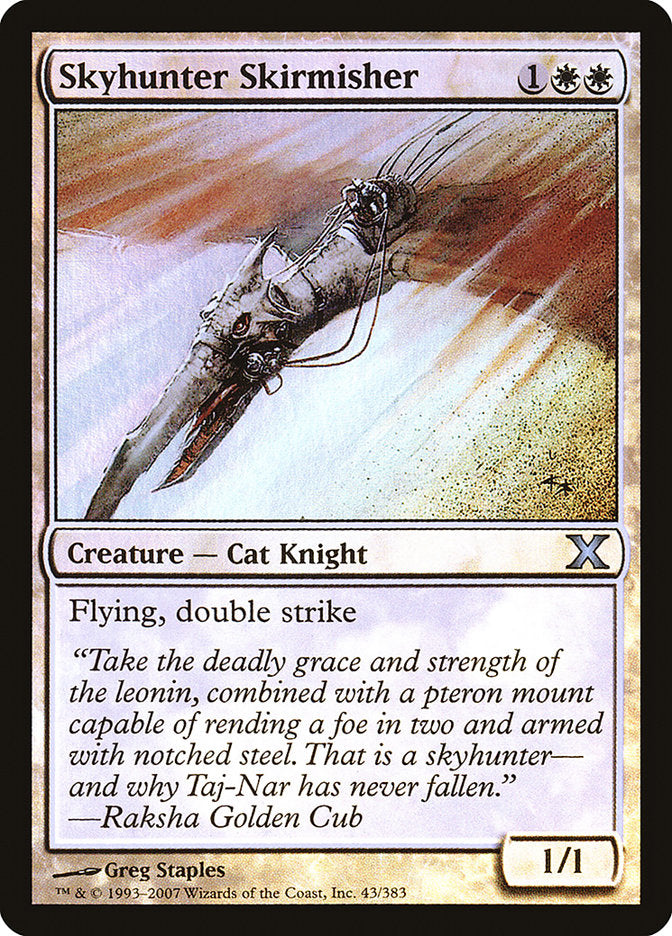 {C} Skyhunter Skirmisher (Premium Foil) [Tenth Edition][FP 10E 043]