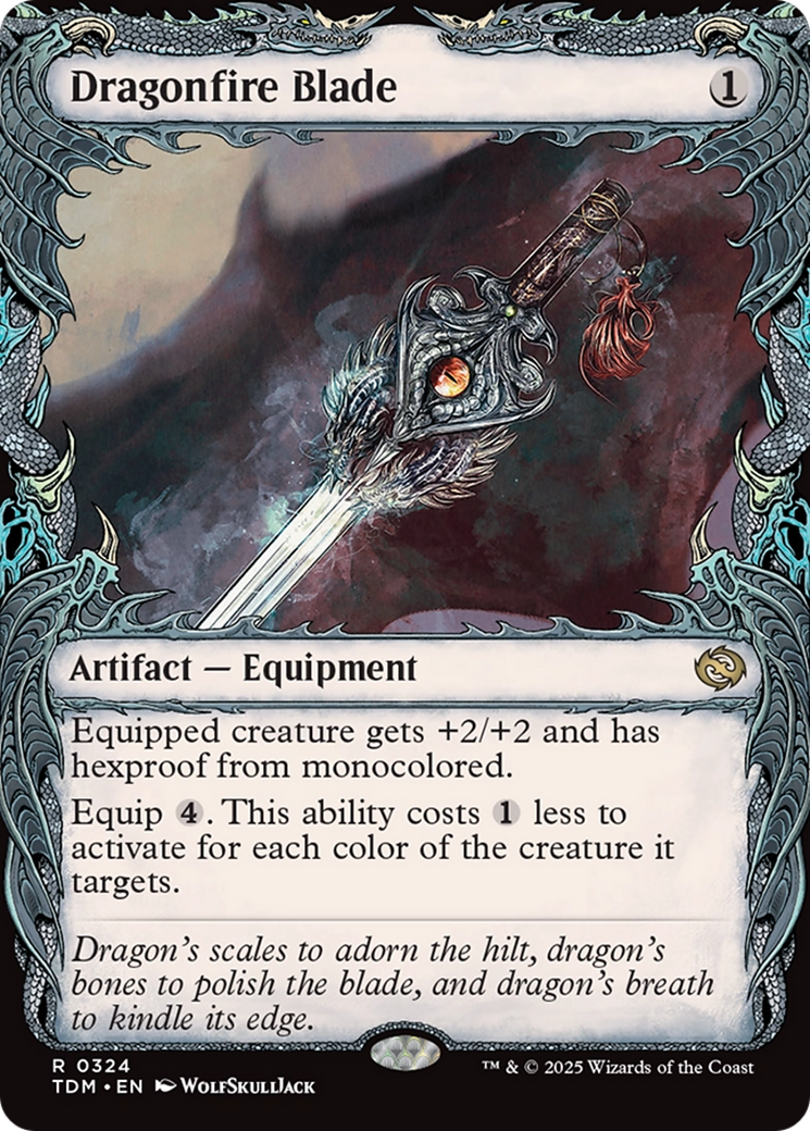 {@R} Dragonfire Blade (Showcase) [Tarkir: Dragonstorm][TDM 324]