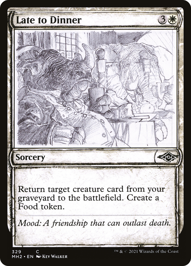 {C} Late to Dinner (Showcase) (Foil): (Showcase) [Modern Horizons 2] [MH2 329]