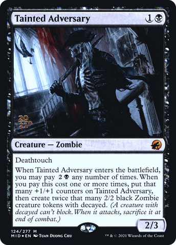 {R} Tainted Adversary [Innistrad: Midnight Hunt Prerelease Promos][PR MID 124]