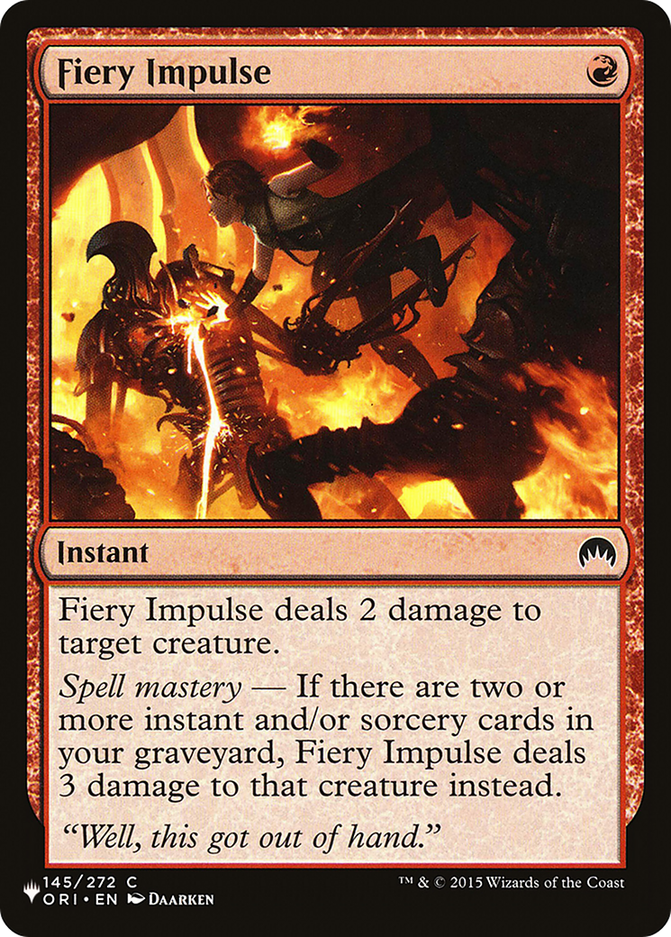 Fiery Impulse [LIST 145/272]