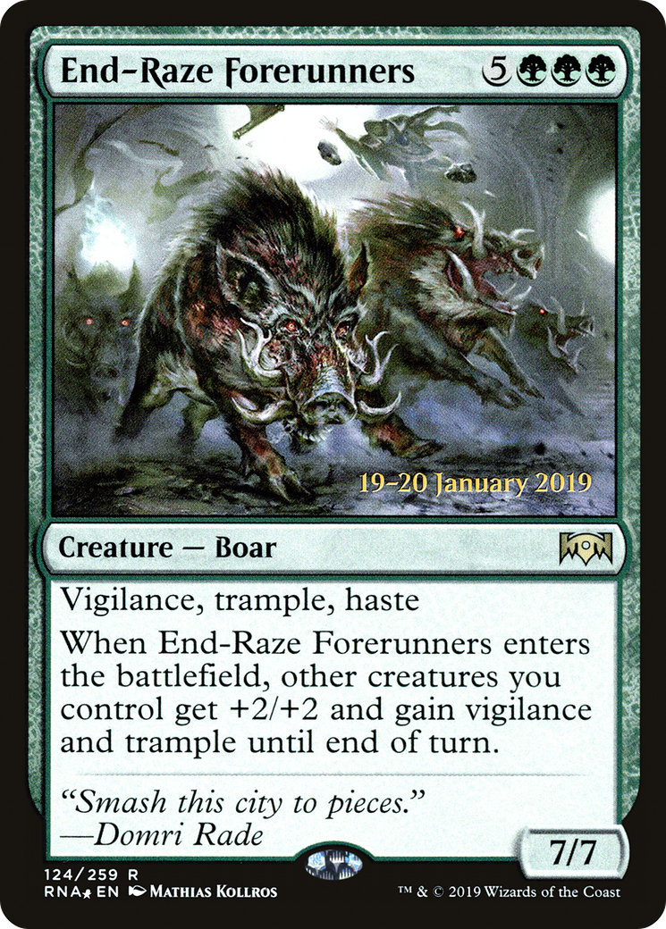 {R} End-Raze Forerunners [Ravnica Allegiance Prerelease Promos][PR RNA 124]