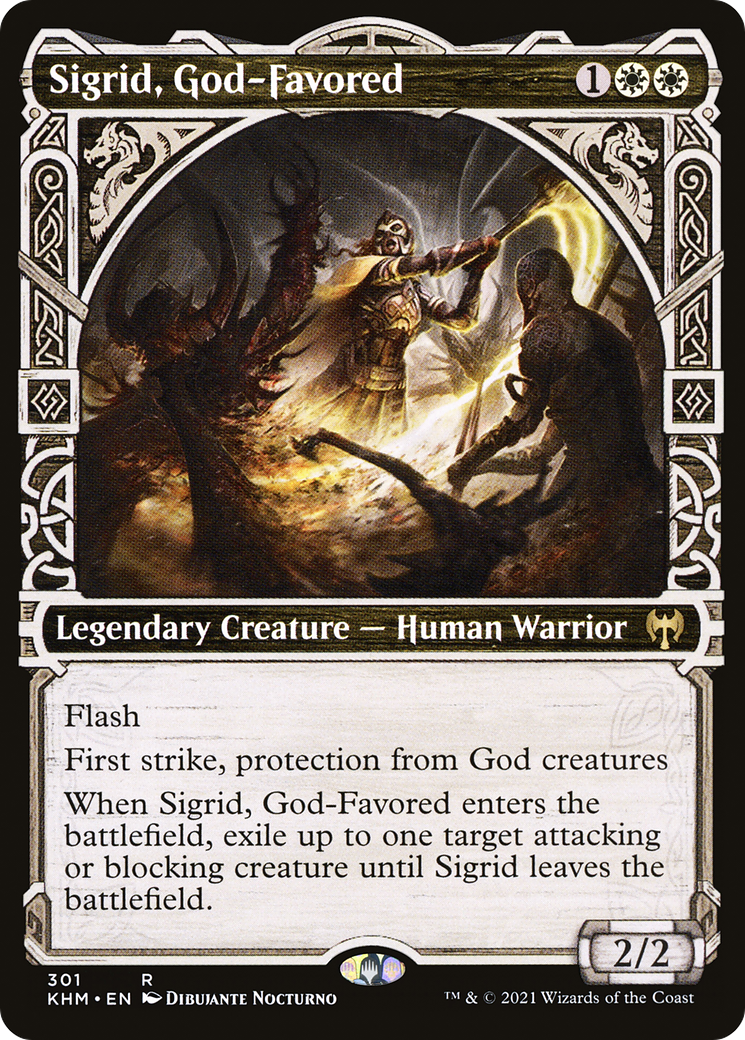 {R} Sigrid, God-Favored (Showcase) [Kaldheim][KHM 301]