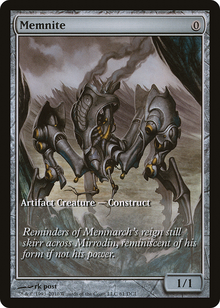 {R} Memnite (Game Day) (Extended Art) [Scars of Mirrodin Promos][PA SOM 174]