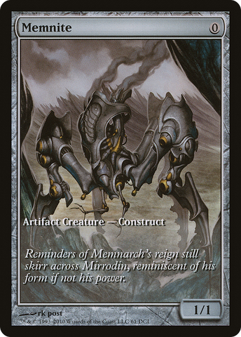 {R} Memnite (Game Day) (Extended Art) [Scars of Mirrodin Promos][PA SOM 174]
