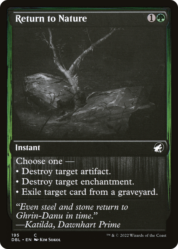 {C} Return to Nature [Innistrad: Double Feature][DBL 195]