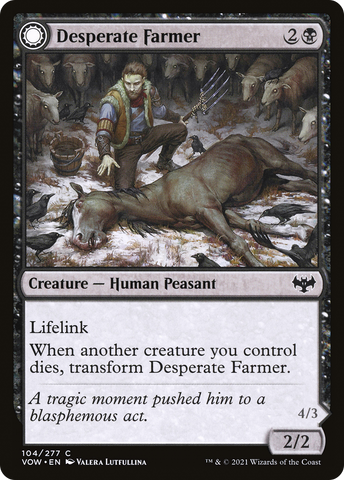 {C} Desperate Farmer // Depraved Harvester [Innistrad: Crimson Vow][VOW 104]