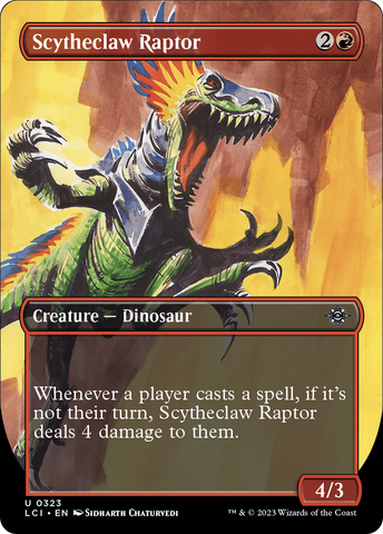{@C} Scytheclaw Raptor (Borderless) [The Lost Caverns of Ixalan][LCI 323]