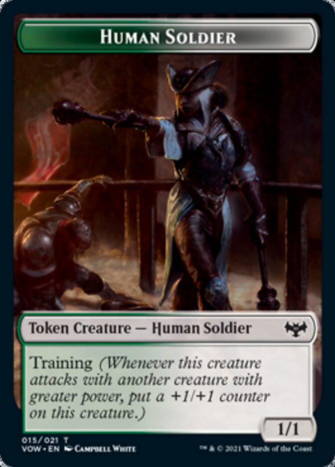 {T} Human Soldier Token [Innistrad: Crimson Vow Tokens][TVOW 015]