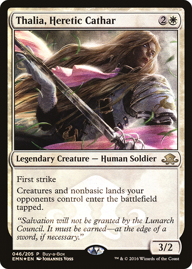 {R} Thalia, Heretic Cathar (Buy-A-Box) [Eldritch Moon Promos][PA EMN 046] - Misty Mountain Games