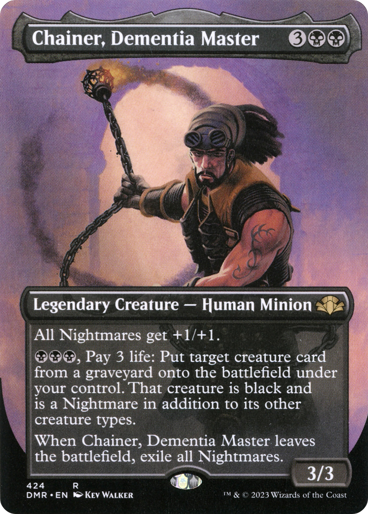 {R} Chainer, Dementia Master (Borderless Alternate Art) [Dominaria Remastered][DMR 424]